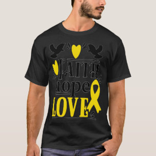 Faith Hope Liebe Ewing sarkom Cancer Awareness T-Shirt