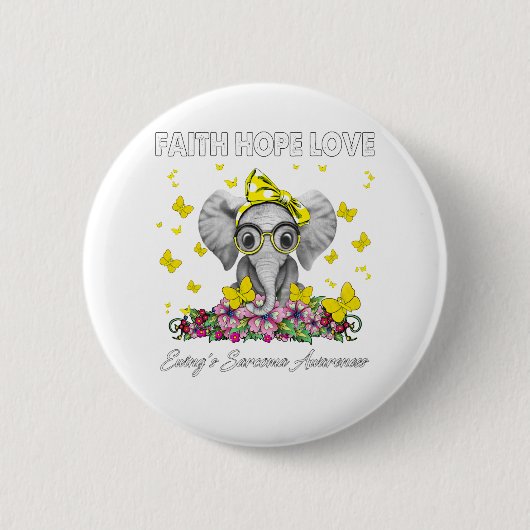 Faith Hope Liebe Ewings Sarcoma Bewusstsein Button (Vorderseite)