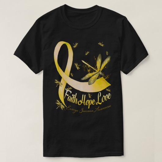 Faith Hope Liebe Ewings Sarcomess Awareness Dragon T-Shirt (Design vorne)