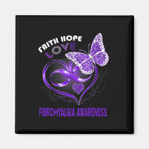 Faith Hope Liebe Fibromyalgie Bewusstsein Herz But Magnet