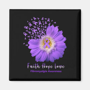 Faith Hope Liebe Fibromyalgie Bewusstsein Lila Rib Magnet
