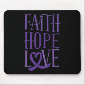 Faith Hope Liebe - Fibromyalgie Bewusstseinsförder Mousepad (Vorne)