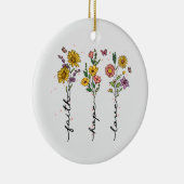 Faith Hope Liebe - Floral Inspiration Keramik Ornament (Rechts)