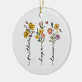 Faith Hope Liebe - Floral Inspiration Keramik Ornament (Links)