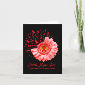 Faith Hope Liebe Gehirnaneurysm Awareness Survivor Karte