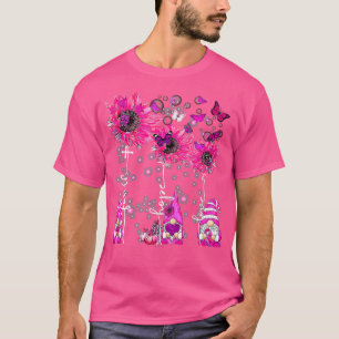 Faith Hope Liebe Gnome Ribbon Breast Cancer Awaren T-Shirt
