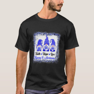 Faith Hope Liebe Gnomes Trisomy 18 Awareness Leopa T-Shirt