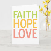 Faith Hope Liebe Grußkarte Einfaches Design Karte (Gelbe Blume)