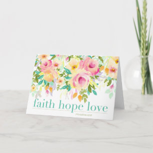 Faith Hope Liebe Grußkarte Karte