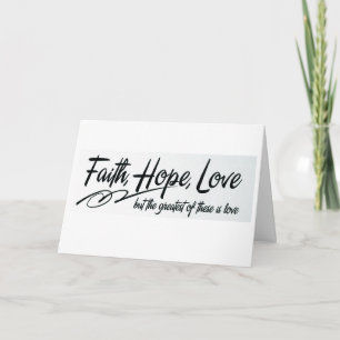 Faith Hope Liebe Grußkarte Karte