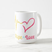 Faith Hope Liebe Hearts Kaffeetasse (VorderseiteRechts)