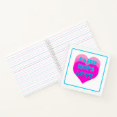 Faith Hope Liebe Hearts Spiral Notebook Notizblock (Innenseite)