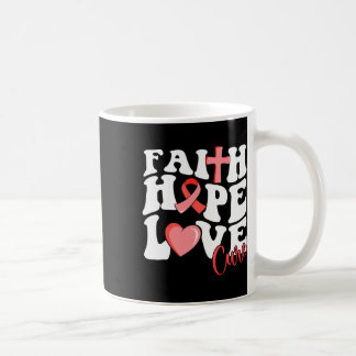 Faith Hope Liebe heile Burgundy Ribbon SickCell W Kaffeetasse