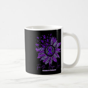 Faith Hope Liebe Heimerheimer Awareness Blume Purp Kaffeetasse
