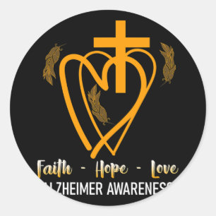 Faith Hope Liebe Heimerheimer Awareness Montag Runder Aufkleber