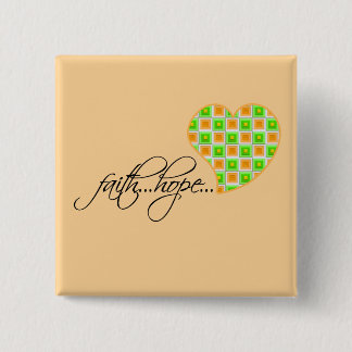 Faith Hope Liebe Herz 1 Korinther 13:13 Button