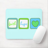 Faith Hope Liebe Herz 1 Korinther 13:13 Mousepad (Mit Mouse)