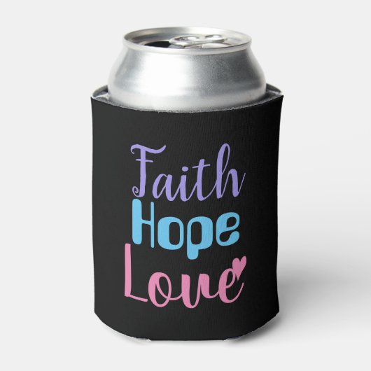 Faith Hope Liebe Herz Inspiration Christlich Dosenkühler (Kanne Vorderseite)