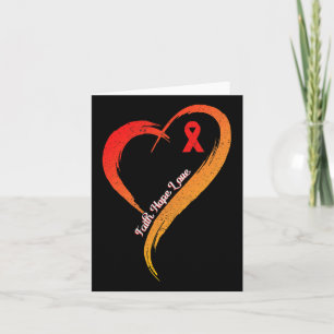 Faith Hope Liebe Herzerkrankungen Bewusstsein Kard Karte