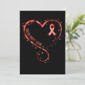 Faith Hope Liebe Herzerkrankungen Bewusstsein Surv Dankeskarte (Stehend Vorderseite)