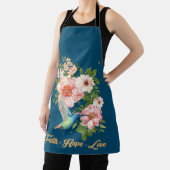 Faith Hope Liebe Hummingbird Picture Bird Print Schürze (InSitu)