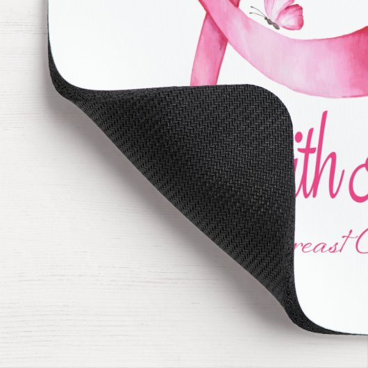 Faith Hope Liebe Hummingbird Ribbon Brustkrebs Mousepad (Ecke)