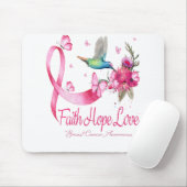Faith Hope Liebe Hummingbird Ribbon Brustkrebs Mousepad (Mit Mouse)