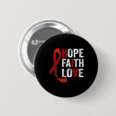 Faith Hope Liebe - HV World Aids Day Awareness Button (Vorne & Hinten)
