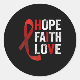 Faith Hope Liebe - HV World Aids Day Awareness Runder Aufkleber