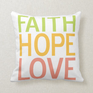 Faith Hope Liebe Inspiration Christlich Pillow Kissen