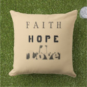 Faith Hope Liebe Inspiration Text Design Kissen (Gras)