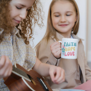 Faith Hope Liebe Inspiration Zitat Kaffeetasse