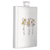 "Faith-Hope-Liebe" | Inspirierend Blumendesign Flachmann (Rechts)