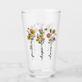 "Faith-Hope-Liebe" | Inspirierend Blumendesign Glas (Vorderseite)