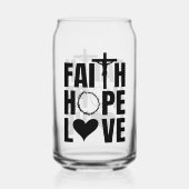 Faith Hope Liebe Jesus Christliche Religion Dosenglas (Rückseite)