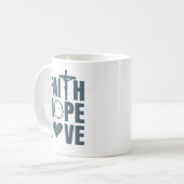 Faith Hope Liebe Jesus Christliche Religion Kaffeetasse (Vorderseite Links)