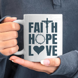 Faith Hope Liebe Jesus Christliche Religion Kaffeetasse