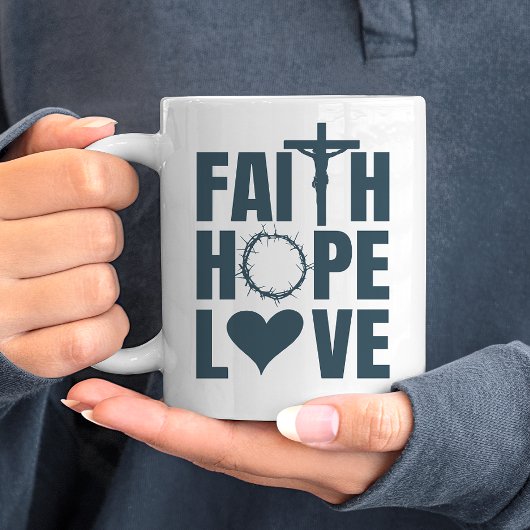 Faith Hope Liebe Jesus Christliche Religion Kaffeetasse