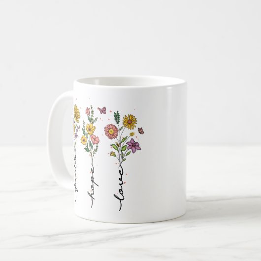 Faith-Hope-Liebe Kaffeetasse (Vorderseite Links)
