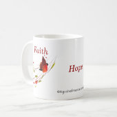Faith Hope Liebe Kaffeetasse (Vorderseite Links)