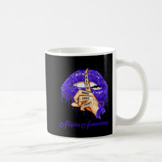 Faith Hope Liebe kämpft Blauer Ribbon Ataxia Bewus Kaffeetasse
