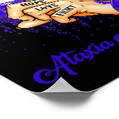 Faith Hope Liebe kämpft Blauer Ribbon Ataxia Bewus Poster (Ecke)