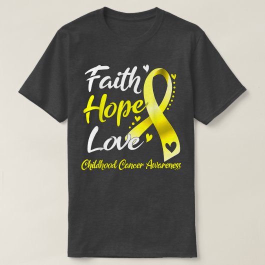 Faith Hope Liebe Kinderkrebsbewusstsein 1643 T-Shirt (Design vorne)