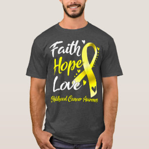 Faith Hope Liebe Kinderkrebsbewusstsein 1643 T-Shirt