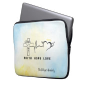 Faith Hope Liebe Laptopschutzhülle (Vorderseite Links)
