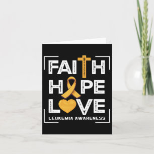 Faith Hope Liebe Leukämie Bewusstsein Karte