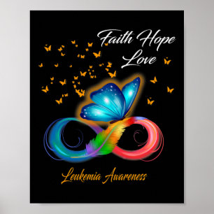 Faith Hope Liebe Leukämie Bewusstsein Poster