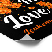 Faith Hope Liebe Leukemia Awareness Butterfly Poster (Ecke)