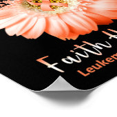 Faith Hope Liebe Leukemia Awareness Orange Ribbon Poster (Ecke)