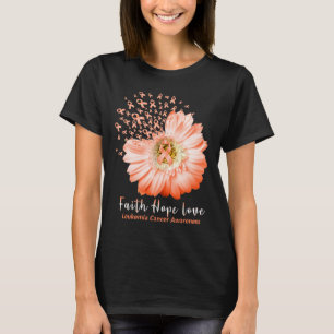Faith Hope Liebe Leukemia Awareness Orange Ribbon  T-Shirt